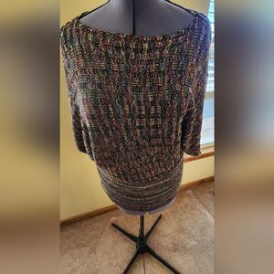 Cartise multicolor Open Knit Boho Festival  Sweater Size L